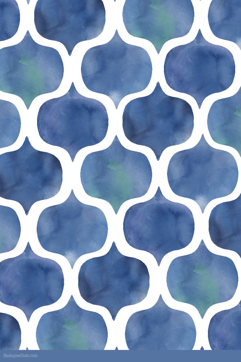 Repeat Moroccan Blue pattern